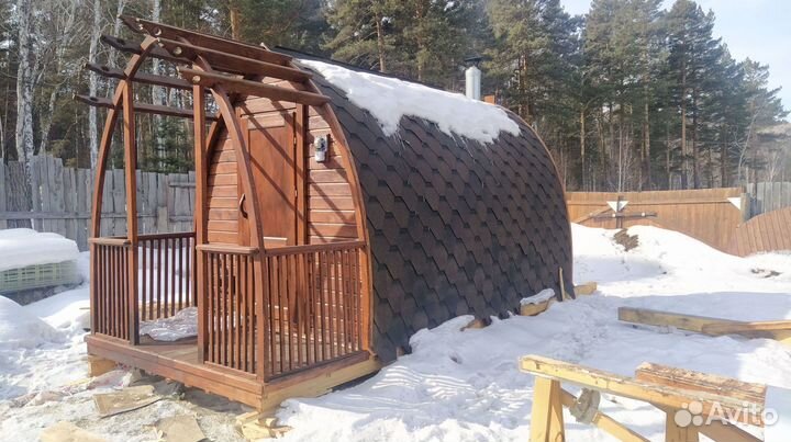 Баня бочка утепленная