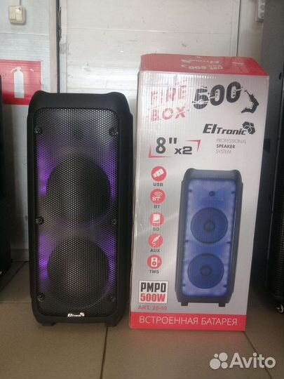 Блютуз колонка 2 радиомикрофона eltronic 20-59