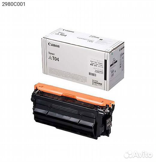 Тонер Canon T04 Лазерный Черный 33000стр, 2980C001