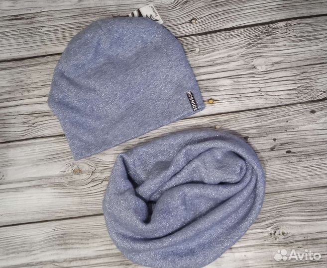 Комплект шапка, снуд новый