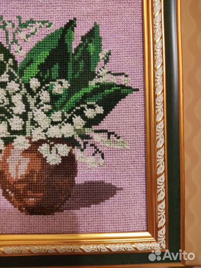 Картина вышивка крестом, ручная работа