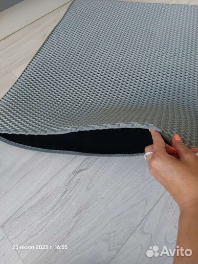 Коврик под лоток, коврик под миску, двухслойный