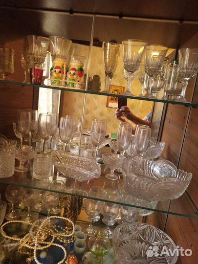 Бокалы, фужеры, набор кувшин и стаканы