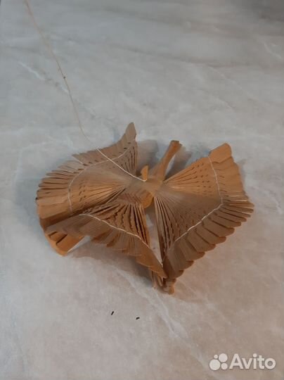 Птица счастья щепная деревянная