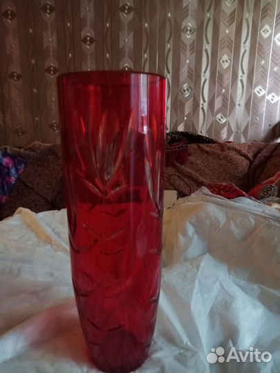 Ваза для цветов хрустальная