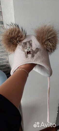 Шапка для девочки, Kotik, на 50-52