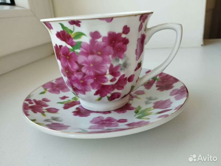 Набор чайных чашек с блюдцами (6 штук) - Бронь