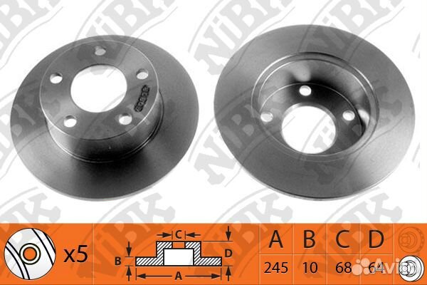 Диск тормозной NiBK RN1049 RN1049 NiBK
