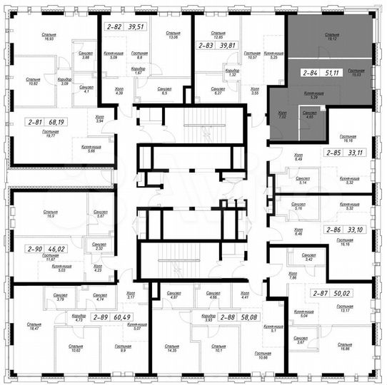 1-к. квартира, 50,7 м², 10/36 эт.