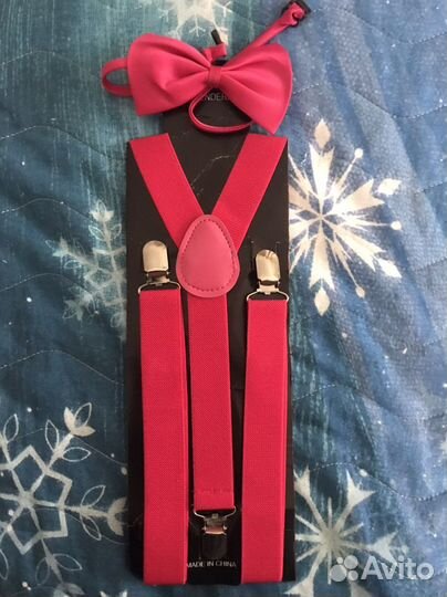 Подтяжки розовые