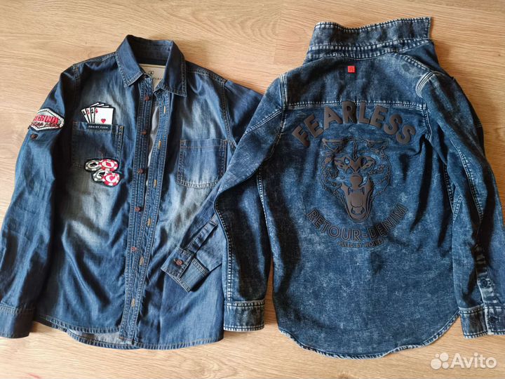 Джинсовая рубашка philipp plein