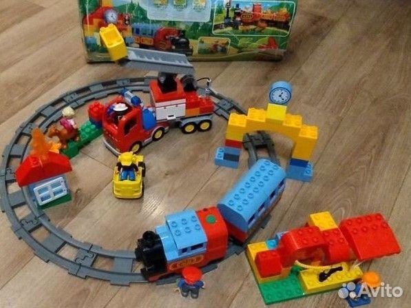 Lego duplo 2 набора железная дорога и пожарная маш