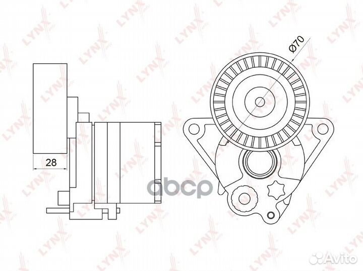 Натяжитель ремня MB W202/W203/W210 97- с ролико
