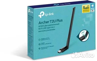 Wi-Fi адаптер TP-link Archer T2U Plus USB 2.0