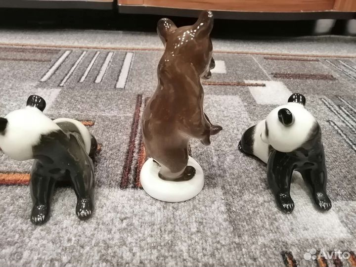 Статуэтки панда, мишка. СССР