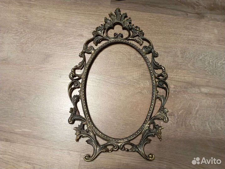 Винтажная бронзовая рамка для фото или зеркала