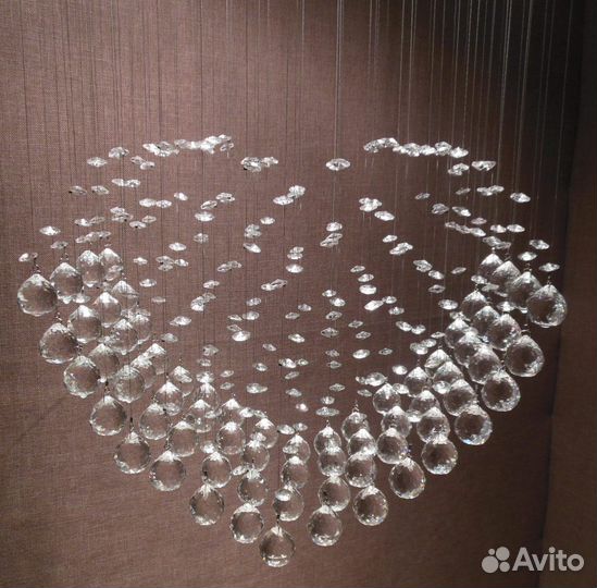 Люстра Г Водопад 98029/3 CR Сердце