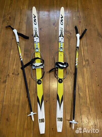 Лыжи беговые детские 110см