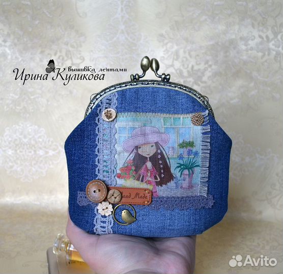 Косметичка джинсовая