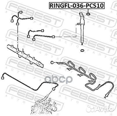 Ringfl-036-PCS10 кольцо уплотнительное форсунки