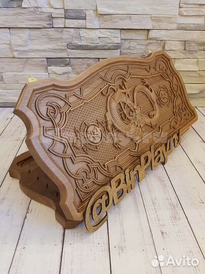 Нарды резные из бука Дракон, 57 см