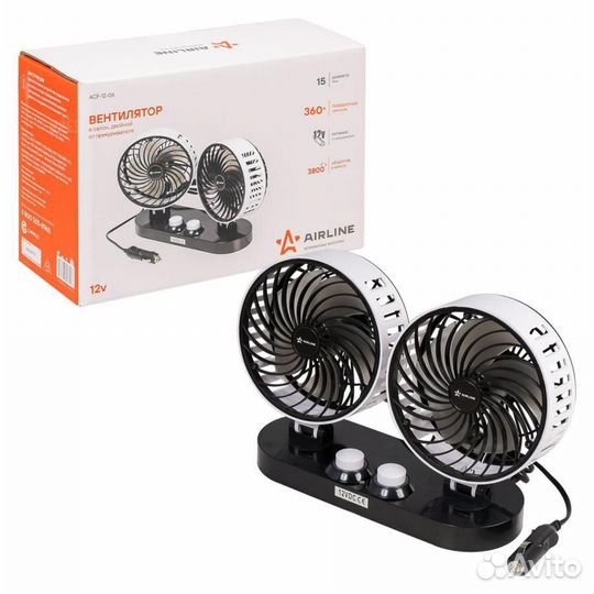 Airline ACF-12-06 Вентилятор в салон двойной 2х15с