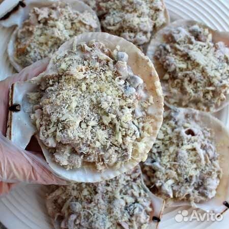 Морской гребешок фаршированный
