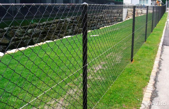 Забор из сетки рабицы