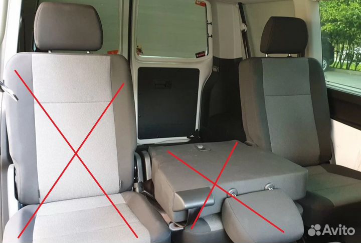 Сиденье второго ряда VW Т6, VW Т5, VW Т6.1