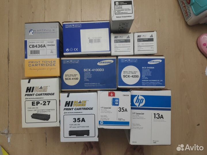 Картриджы HP, canon, samsung