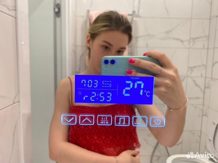 Зеркало в ванную с подсветкой и музыкой Жанейро