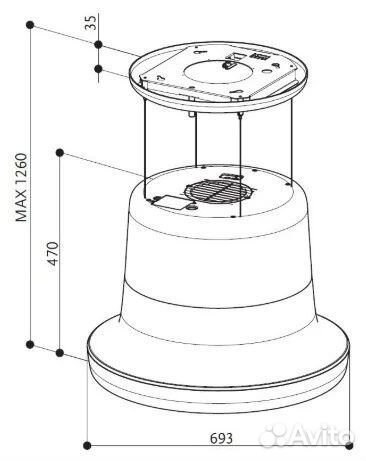 Вытяжка faber glow plus BK gloss