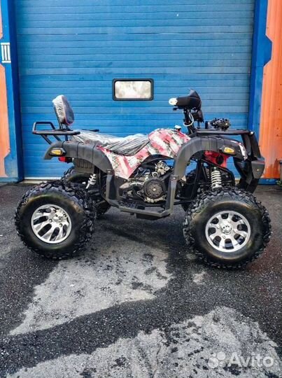 Квадроцикл Grizzly 200cc бело-красный