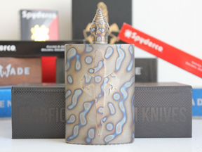 Фляга Marfione Custom Flamed Titanium Flask