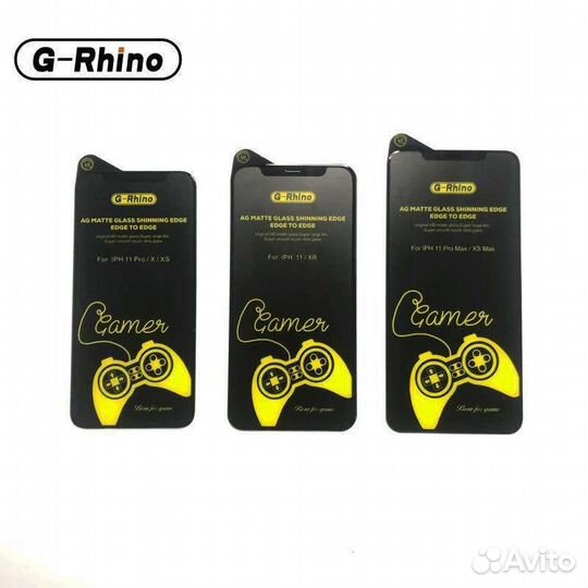 Защитное стекло G-Rhino 6D gamer Matte для iPhone