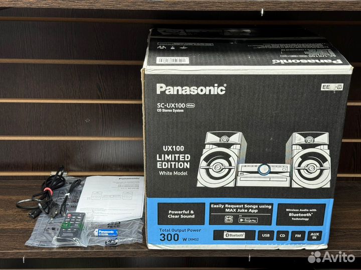 Аудиосистема Panasonic SC-UX100EE-W, 300W