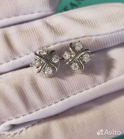 Серьги пусеты tiffany