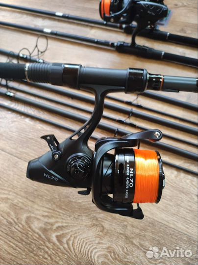 Карповые удилища с катушками, 3+3 комплект