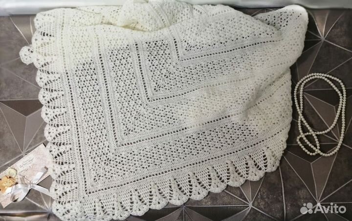 Шаль вязаная крючком