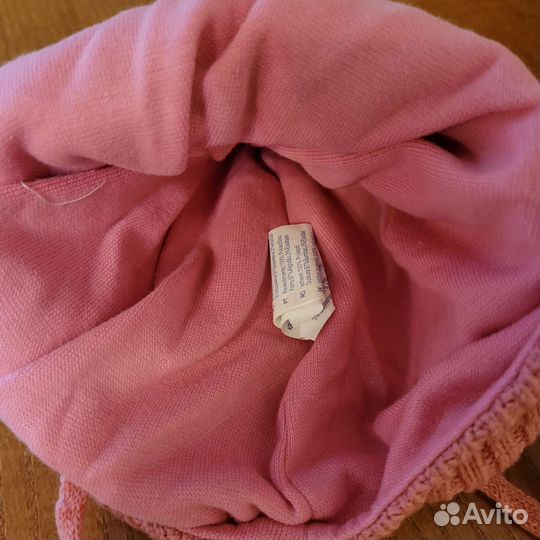 Шапка для девочки демисезонная новая 12-18 мес