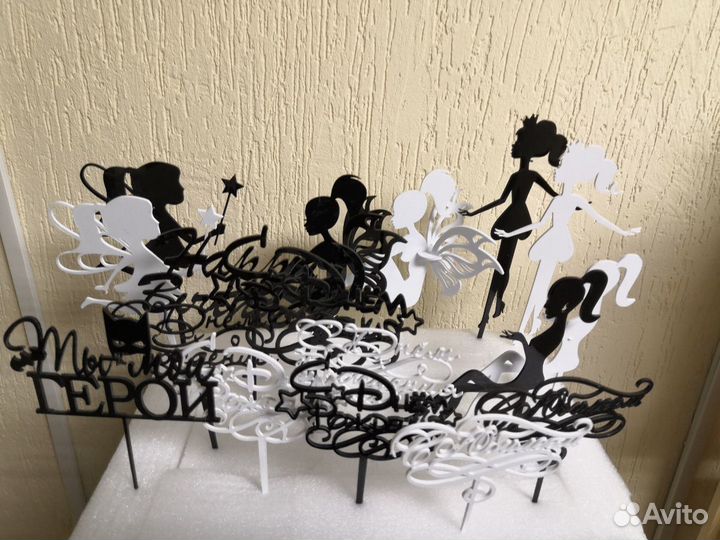 Топперы для торта и цветов