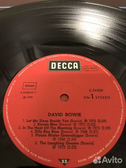 David Bowie LP редкая пластинка 1979