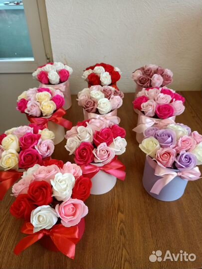 Букеты из мыльных роз
