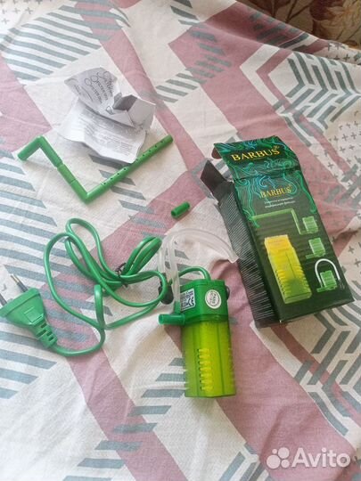 Губки и фильтр barbus для аквариума 20л