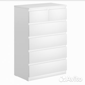 Комод белый 4+2 ящиков malta malm IKEA