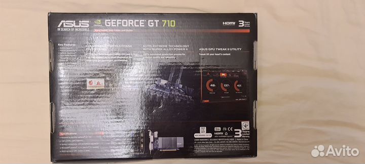 Видеокарта asus GeForce GT 710 Silent LP