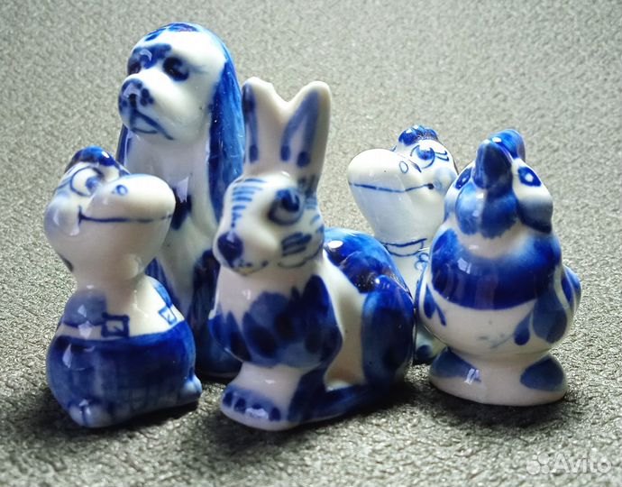 Фарфоровые фигурки Гжель (лот)