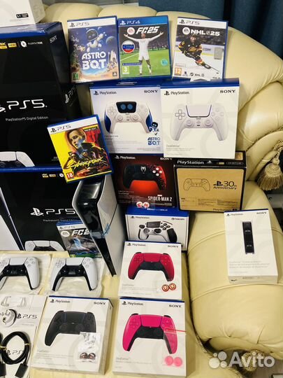 Топ Готовые Игровые Наборы PS5 2 Джойстика+Игры
