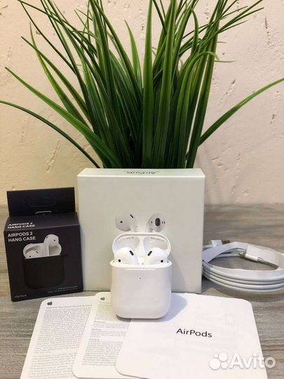 AirPods 2 Premium новые + чехол в подарок