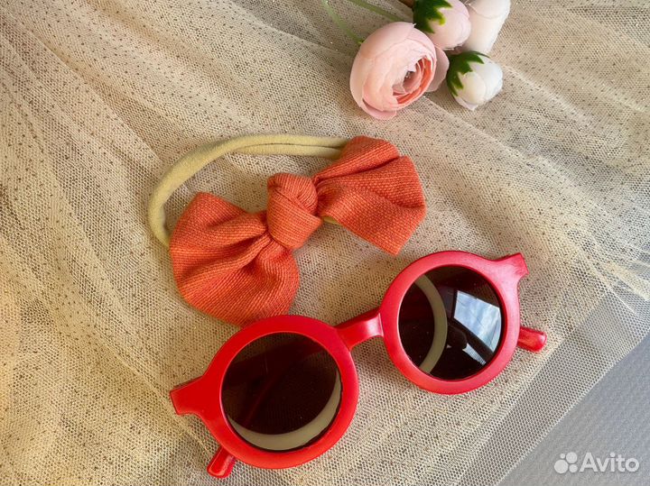 Детские солнцезащитные очки + повязка бантик